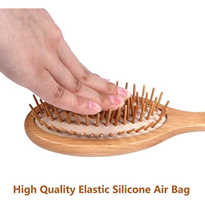 WeCoola Wooden Bristle Hair Brush - Stimulating Scalp Massage for Hair Growth, Ideal Gift for All Hair Types - Image 4